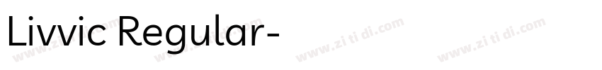 Livvic Regular字体转换
